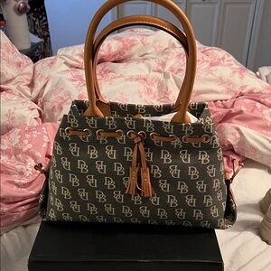 Dooney & Bourke Gray and Tan Satchel
